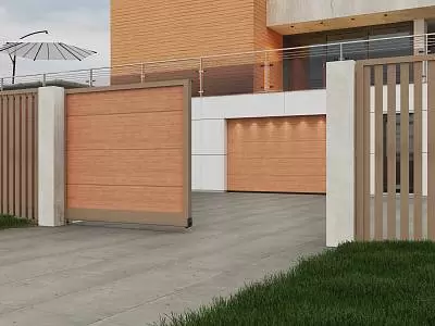 Откатные ворота серии Prestige с автоматикой ALUTECH Roteo